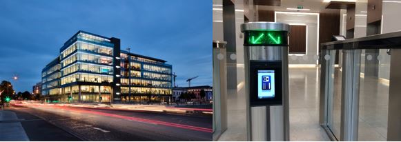 One Albert Quay, one of Ireland’s smartest buildings deploys CEM Systems emerald intelligent access terminals in the reception area
