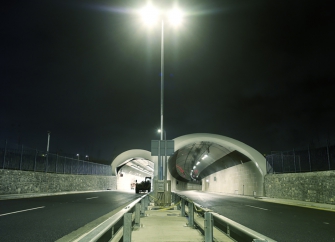 Dublin Port Tunnel at night
