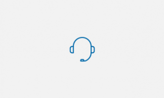 Technical Helpdesk Icon of blue headset