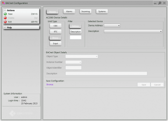 AC2000 BACnet Configuration