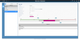 AC2000 Time Hub - Shift configuration (web)